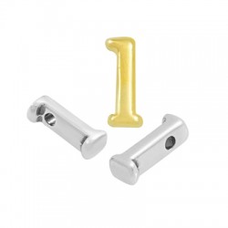 Passante in Metallo Zama Lettera "l" 6x8mm (Ø1.5mm)