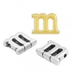 Passante in Metallo Zama Lettera "m" 6x8mm (Ø1.5mm)
