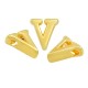 Zamak Letter Bead "v" 7x8mm Ø1.5mm
