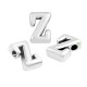 Passante in Metallo Zama Lettera "z" 6x8mm (Ø1.5mm)