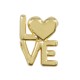 Charm en Zamak « LOVE » avec cœur 14 x 18 mm Ø 2 mm