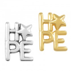 Charm en Zamak « HOPE » avec Étoile 14 x 19 mm Ø 2 mm