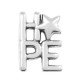 Passante in Zama "HOPE" con Stella 14x19mm (Ø2mm)