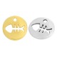 Zamak Charm Round Fishbone 12mm