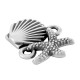 Connettore in Metallo Zama Conchiglia Stella Marina 18x13mm