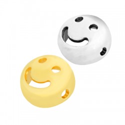 Pasador de Metal Zamak Redondo Cara Sonriente 10mm