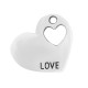 Μεταλλικό Ζάμακ Χυτό Μοτίφ Καρδιά "LOVE" 18mm