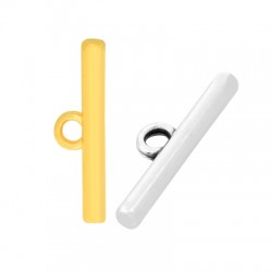 Breloque barre en zamac 21x3mm