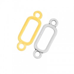 Intercalaire ovale en zamac 12x6mm