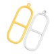 Pendentif intercalaire ovale en zamac 10x23mm