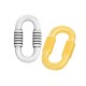 Intercalaire ovale en zamac pour macramé 10x18mm