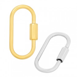 Intercalaire ovale en zamac 15x30mm