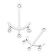 Colgante de Metal Zamak Geométrico Irregular 23x33mm