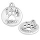 Breloque Ronde en Zamak « Cat Lover » 16 mm