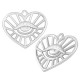 Zamak Pendant Heart with Evil Eye 35x30mm
