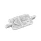 Conector de Metal Zamak Rectangular con Luna y Estrella 26x11mm