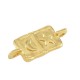Zamak Connector Tag with Star & Moon 26x11mm