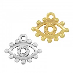 Breloque en Zamak avec œil Maléfique et Perles 16 x 11 mm