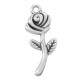 Zamak Charm Flower Rose 10x22mm