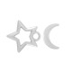 Zamak Toggle Clasp Star Moon 14mm & 19mm