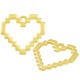 Zamak Charm Heart Hollow 24x21mm