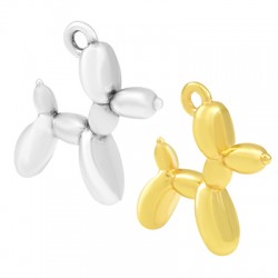 Colgante de Metal Zamak Globo con forma de Perro 20x19mm