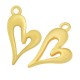 Zamak Charm Heart Hollow 11x20mm