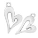 Colgante de Metal Zamak Corazón Irregular 11x20mm