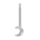 Barrette Pendentif en Zamak avec Demi-Lune 7 x 29 mm