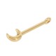 Barrette Pendentif en Zamak avec Demi-Lune 7 x 29 mm