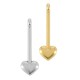 Colgante de Metal Zamak Barra Corazón 9x29mm