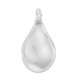 Zamak Charm Teardrop Hammered 10x15mm Ø1.6mm
