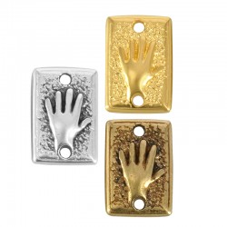 Connettore in Zama con Mano 15x10mm