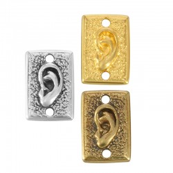 Connettore in Zama con Orecchio 15x10mm