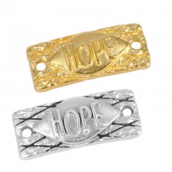 Étiquette Connecteur en Zamak « HOPE » 24 x 10 mm