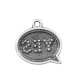 Zamak Charm Speech Bubble “YES” 17x14mm