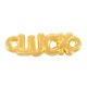 Connettore in Zama Scritta "LUCK" 14x6mm