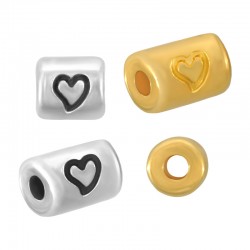 Zamak Tube with Heart 5mm Ø2.2mm