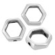 Colgante de Metal Zamak Hexágono 7mm