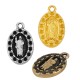 Zamak Charm Oval with Jesus 10x16mm