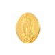 Perle Ovale en Zamak avec la Vierge Marie 8 x 10 mm Ø 1.8 mm