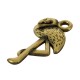 Colgante de Metal Zamak Flamingo 12x23mm