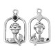 Zamak Charm Rose 13x22mm