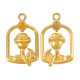 Zamak Charm Rose 13x22mm