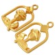 Zamak Charm Rose 13x22mm
