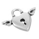 Ciondolo in Zama Lucchetto a Cuore Alato 18x13mm