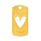 Ciondolo in Zama con Scritta "Follow your Heart" 10x20mm