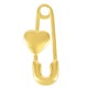Ciondolo in Zama Spilla da Balia con Cuore 30x12mm