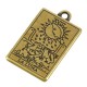 Zamak Pendant Tarot Card “LA LUNA” 15x24mm