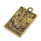 Pendentif en Zamak en Forme de Boussole de Tarot 15 x 24 mm